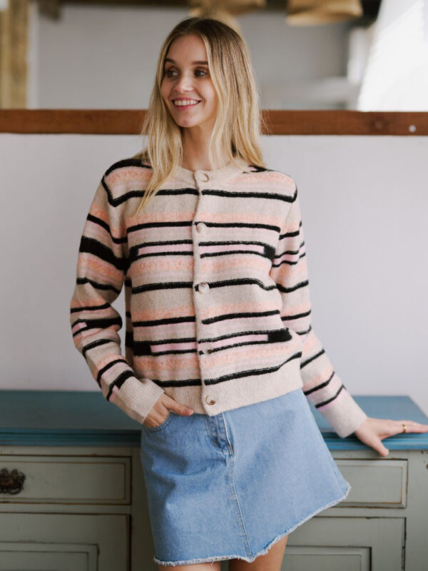 REMI STRIPE CARDI