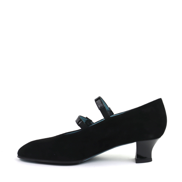 Rosette 4559FBR Black Suede - Image 3